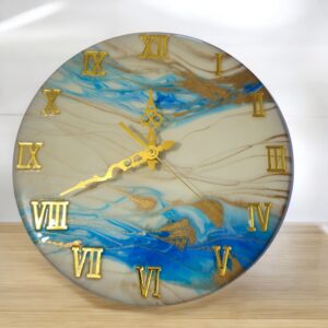 Ocean Drift Roman Epoxy Wall Clock