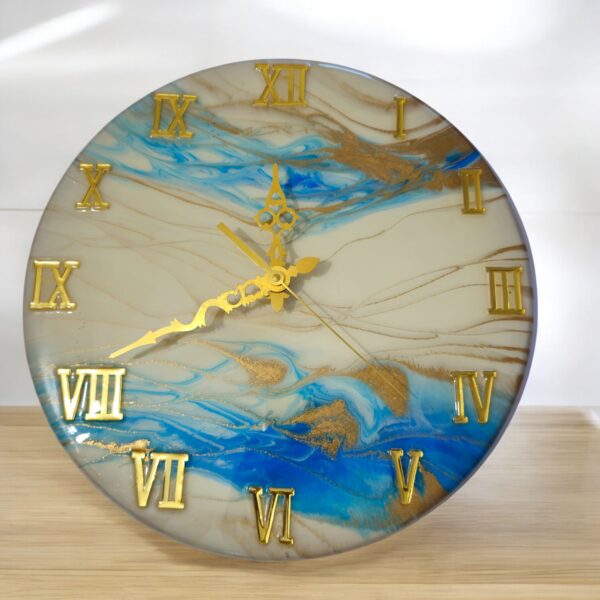 Ocean Drift Roman Epoxy Wall Clock