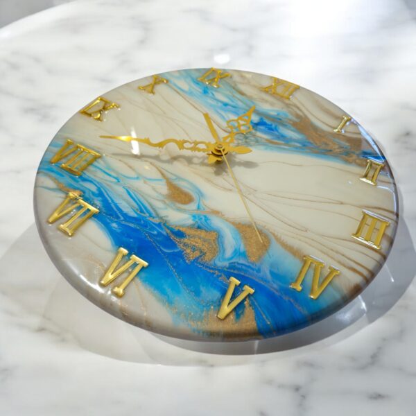 Ocean Drift Roman Epoxy Wall Clock - Image 2