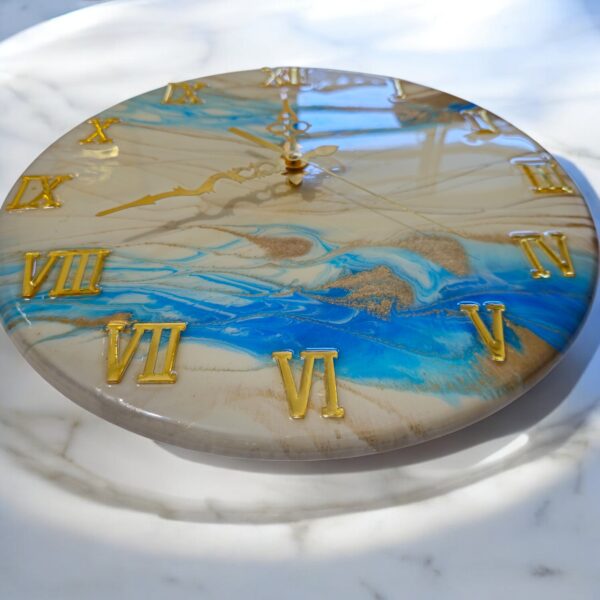 Ocean Drift Roman Epoxy Wall Clock - Image 4