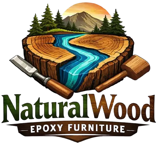 Natural wood epoxy furniture